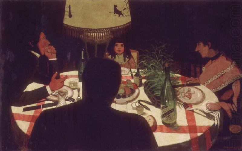 Felix Vallotton Dinner,Light Effect china oil painting image